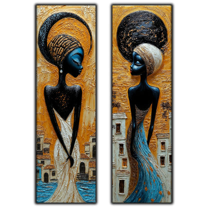 Set 2 Tablouri pt Decorul Modern al Livingului - Print UV pe Sticla - NO19