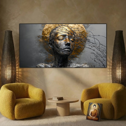 Tablou Sticlă Securizată – Unbroken Gold