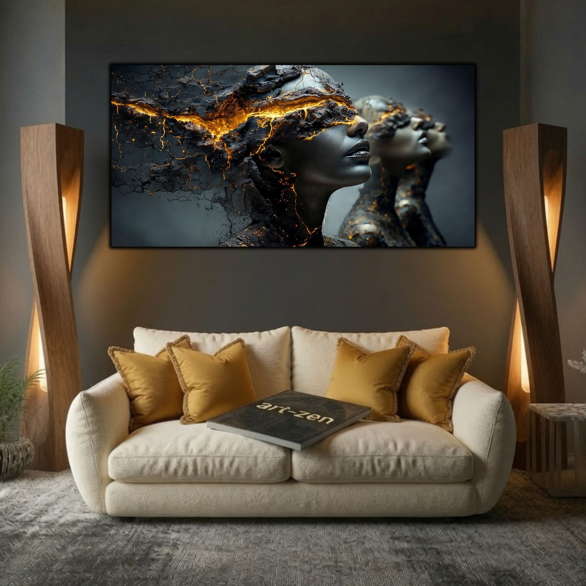 Tablou Living Modern – Ecourile arderii