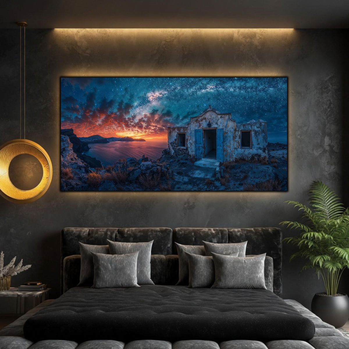 Tablou Living Sticlă – Ember Ruins