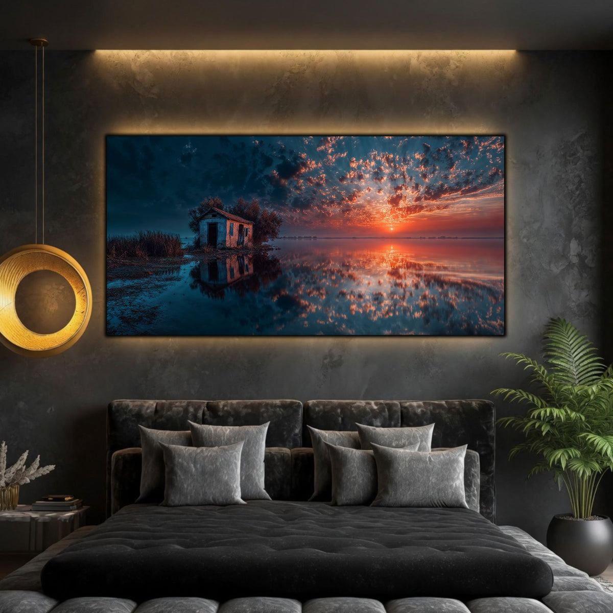 Tablou Living Sticlă – Shoreline Refuge