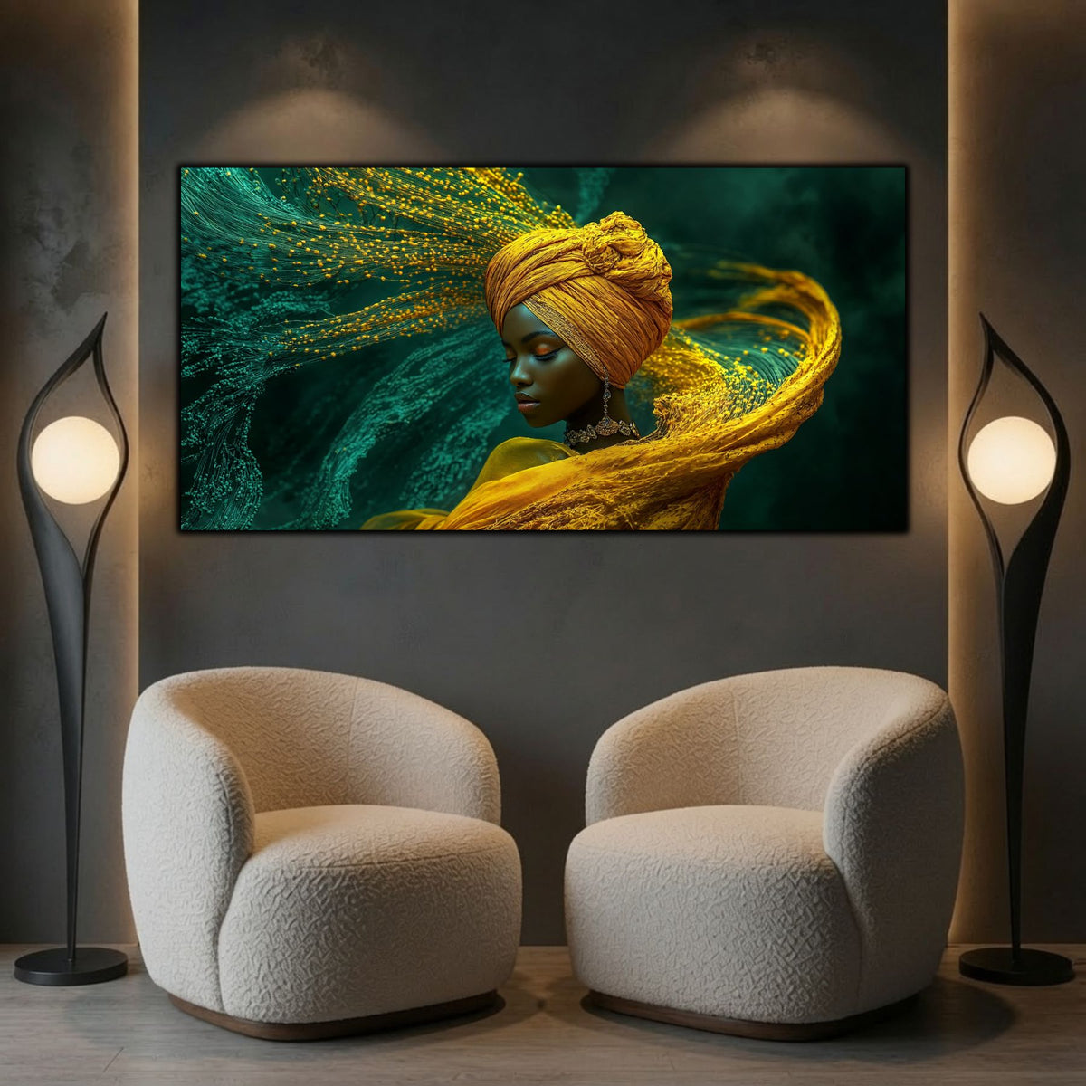 Tablou Portret Meditativ – Paza pulberii de jad