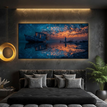Tablou Living Sticlă – The Abandoned Vessel