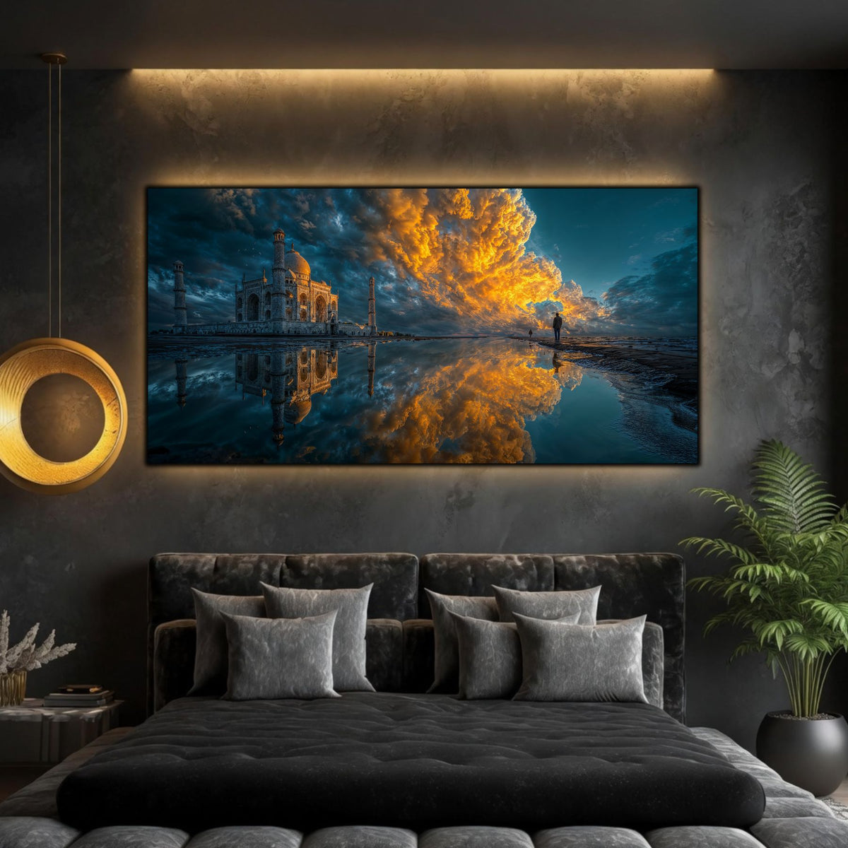 Tablou Living Sticlă – The Gilded Shore
