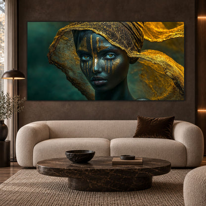 Tablou Dormitor Elegant – Golden Stillness