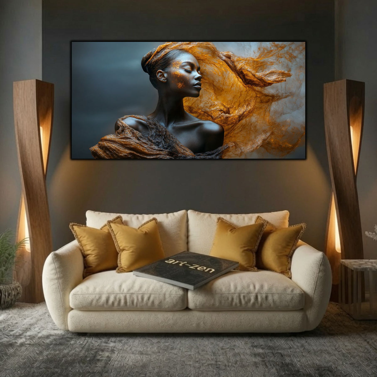 Tablou Decorativ Living Vălul de Aur