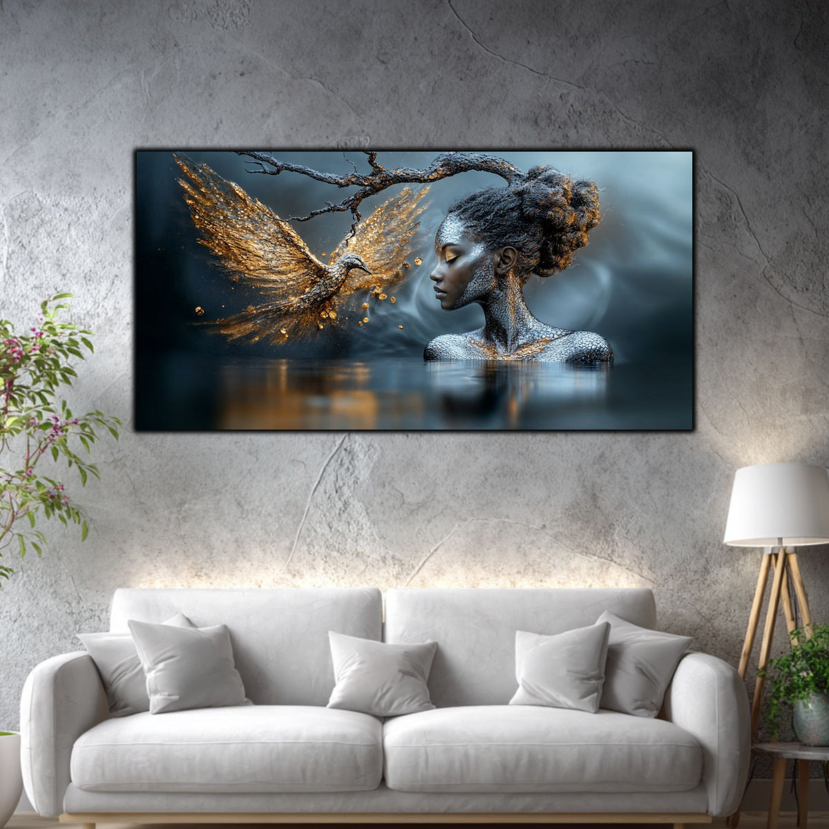 Tablou Modern Living Arborele cu Frunze de Lumină