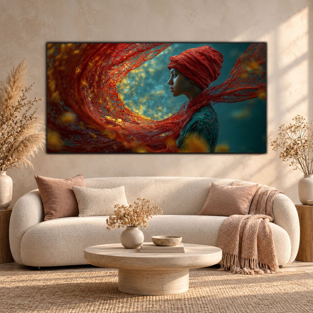 Tablou Dormitor Elegant – Crimson Threshold