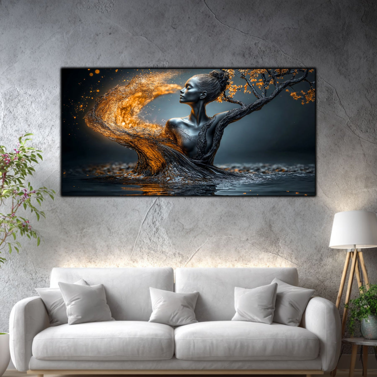 Tablou Modern Living Spirala Renașterii Aurii