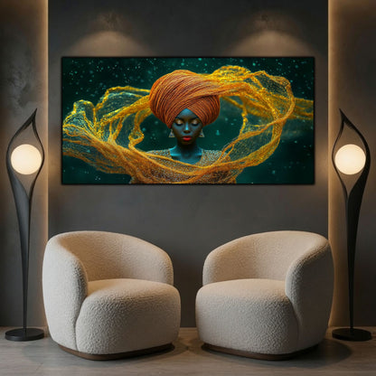 Tablou Portret Meditativ – Paza pânzei de ambră
