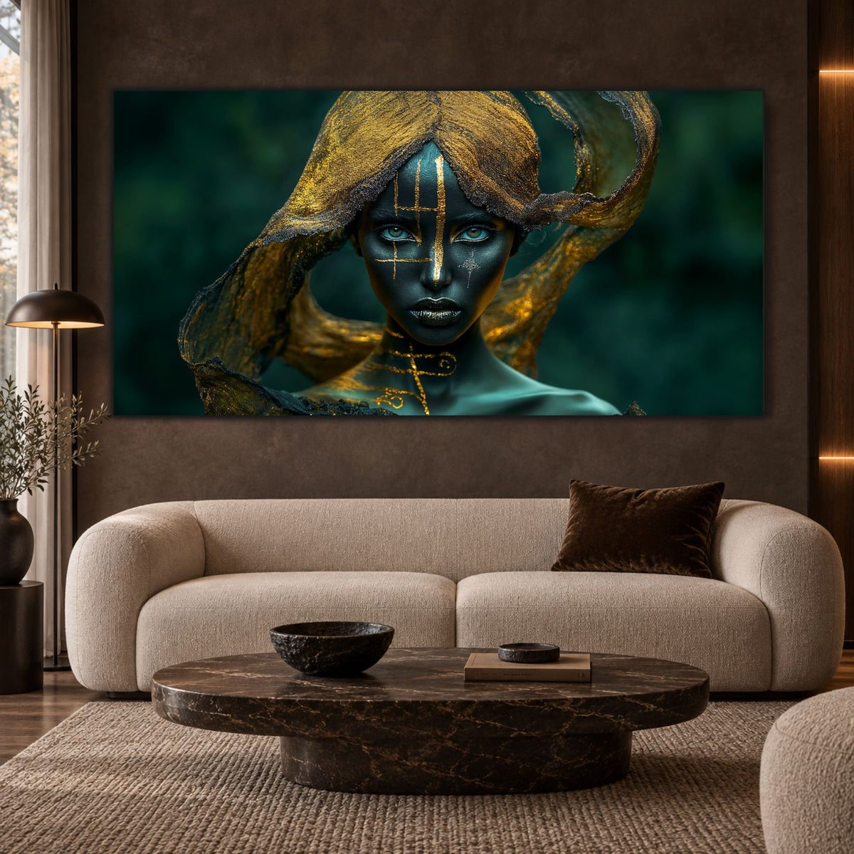 Tablou Dormitor Elegant – Emerald Oracle