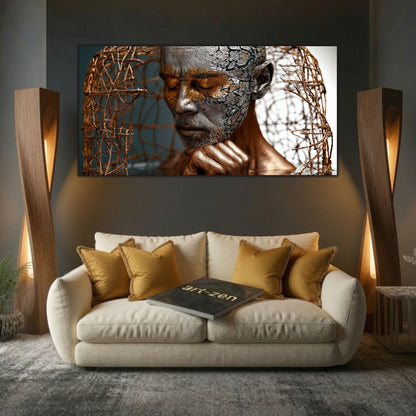 Tablou Modern Living – Fărâme de aur și gând tăcut