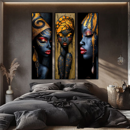 Set Modern de 3 Tablouri pe Sticla Securizata - Decor Elegant pt Living