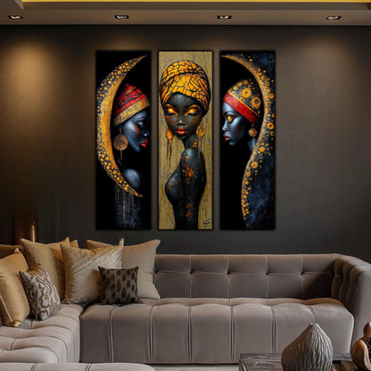 Set Modern de 3 Tablouri pe Sticla Securizata - Decor Elegant pt Living
