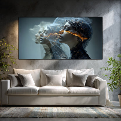 Tablou Living Modern – Vălurile arderii