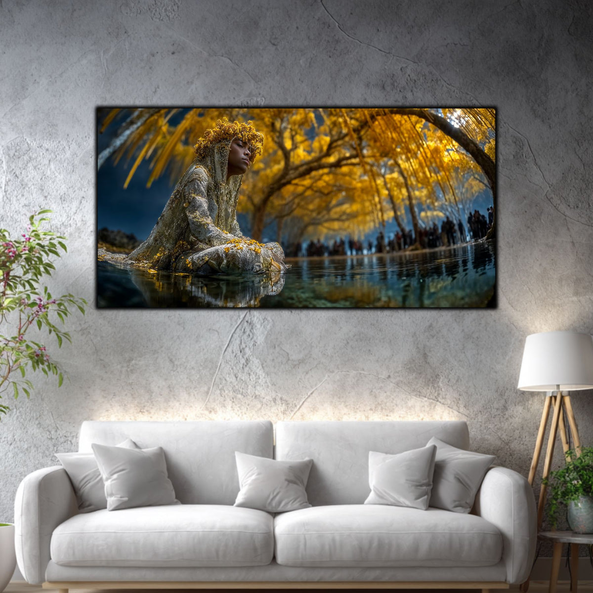 Tablou Living Sticlă – The Golden Stillness