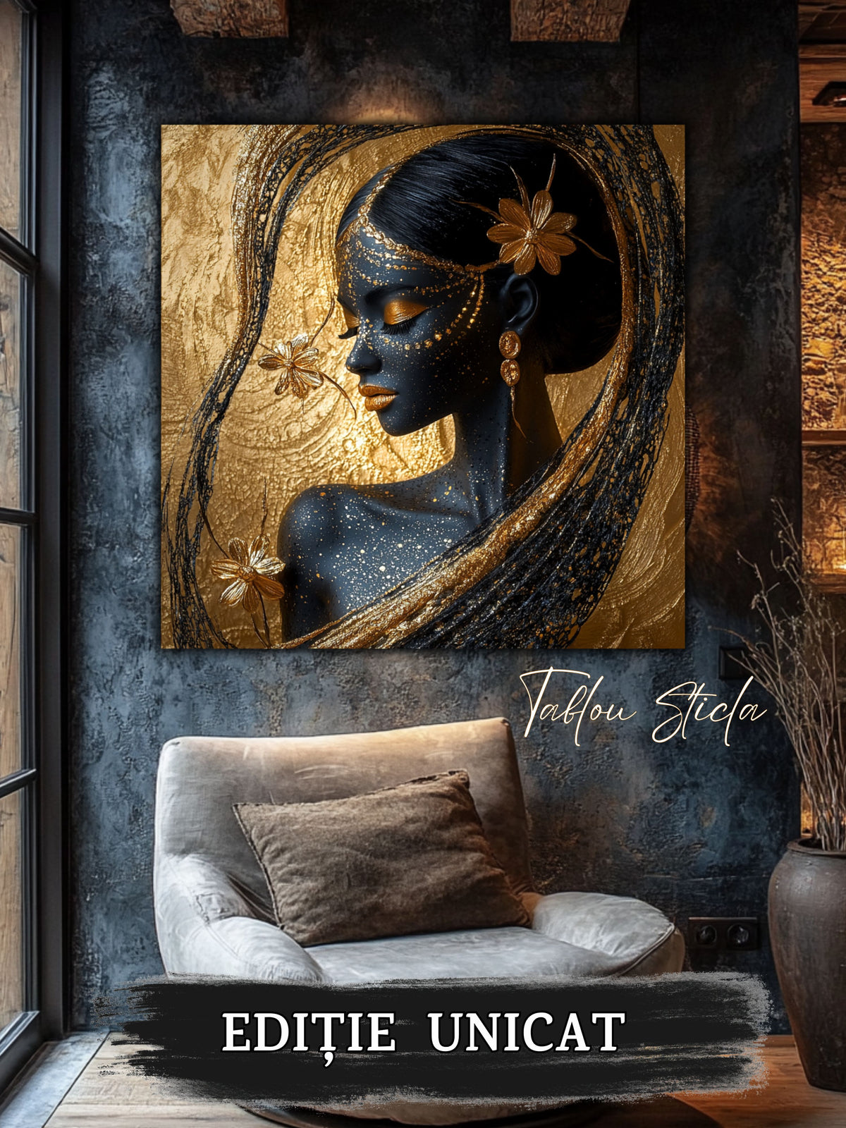 Tablou Sticla - Aurum Divinum - 08