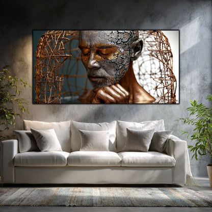 Tablou Modern Living – Fărâme de aur și gând tăcut