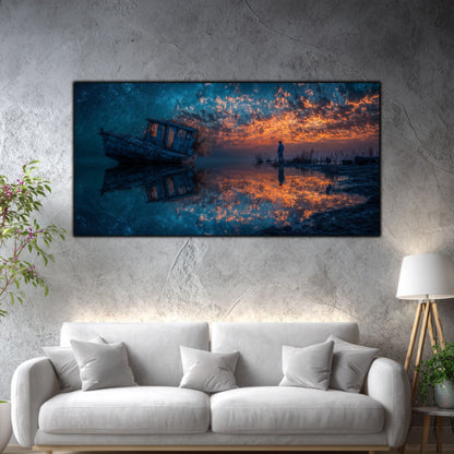 Tablou Living Sticlă – The Abandoned Vessel
