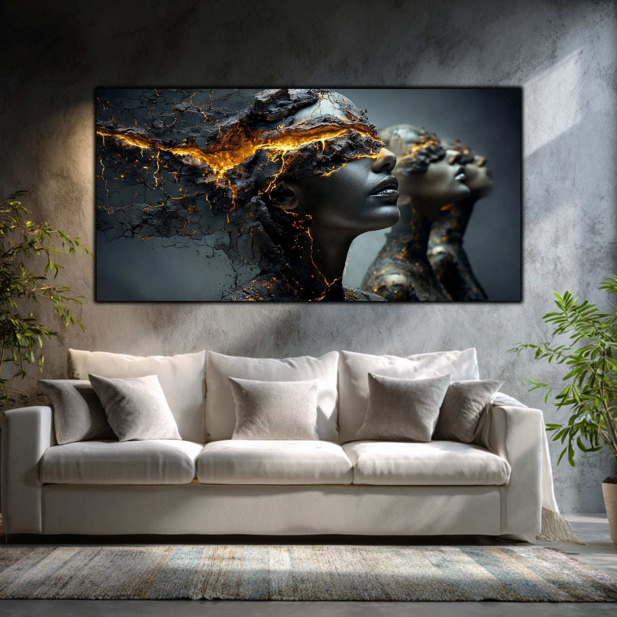 Tablou Living Modern – Ecourile arderii