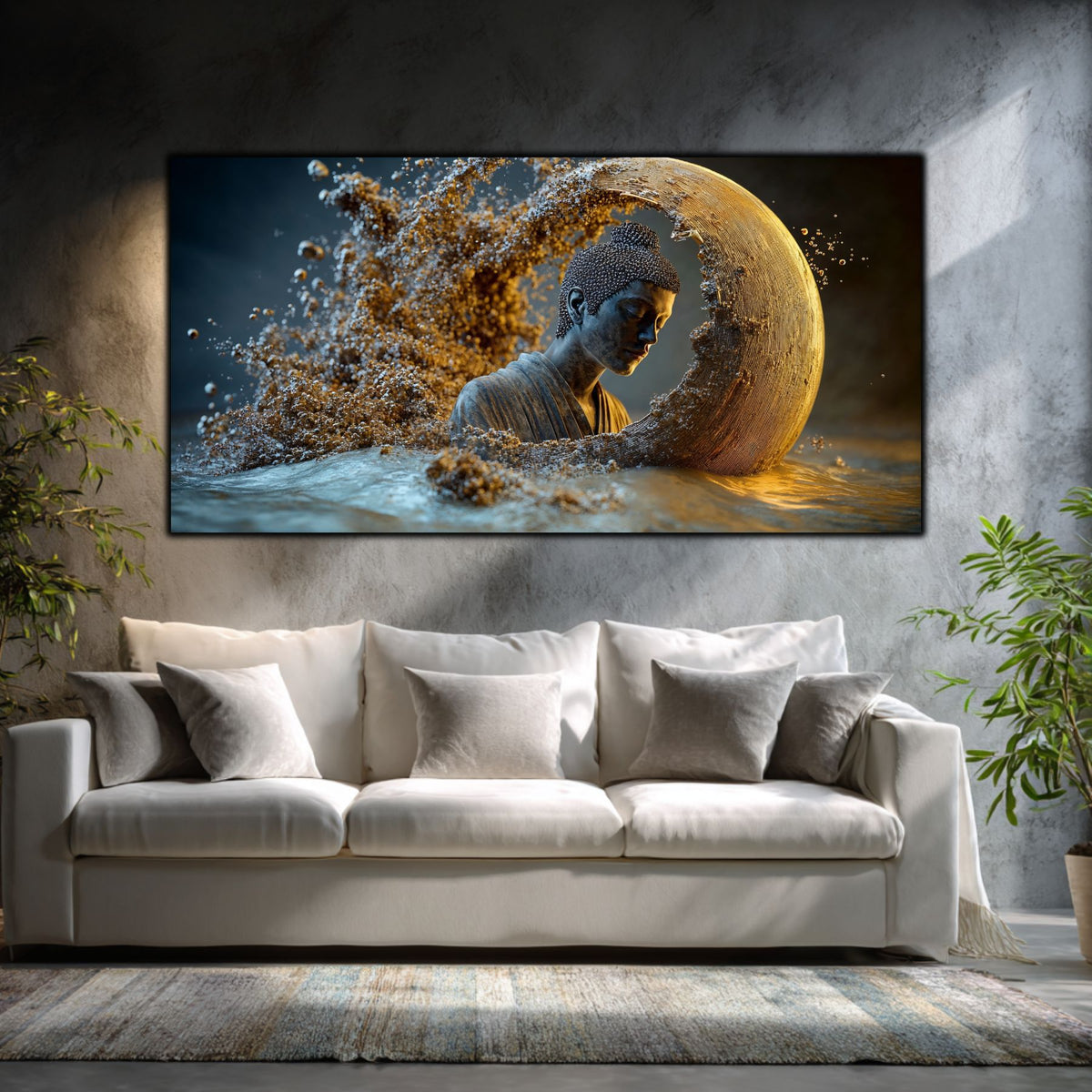 Tablou Abstract Living – Semiluna tăcerii primordiale