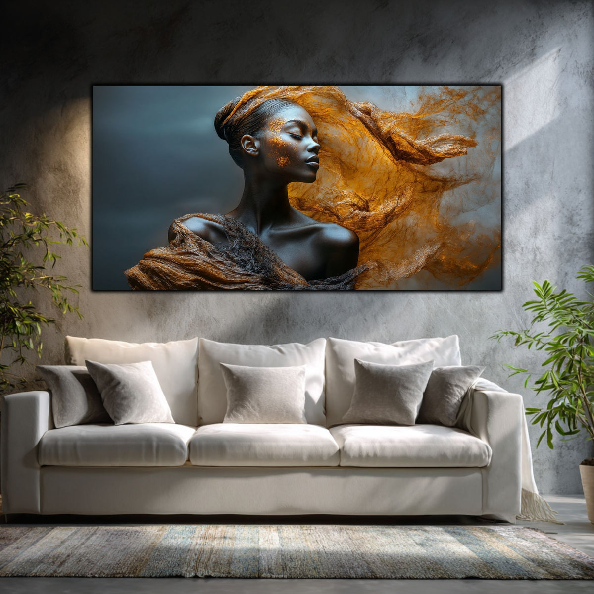 Tablou Decorativ Living Vălul de Aur
