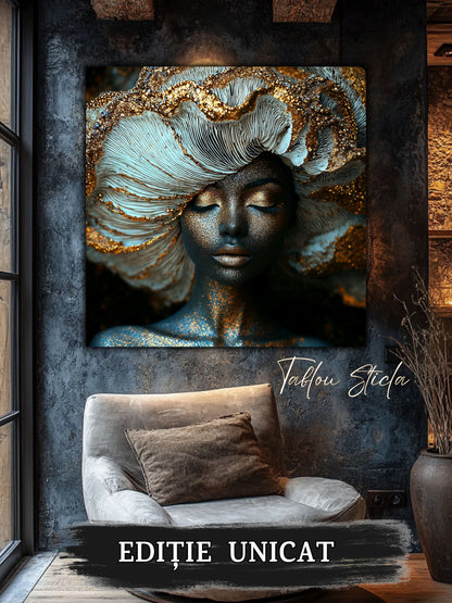 Tablou mare Tidal Bloom pentru sufragerie elegantă