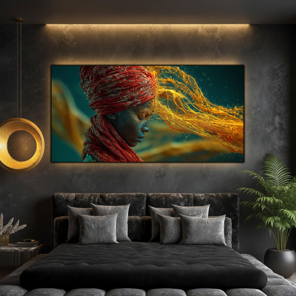 Tablou Dormitor Modern – Firele rugului de ambră