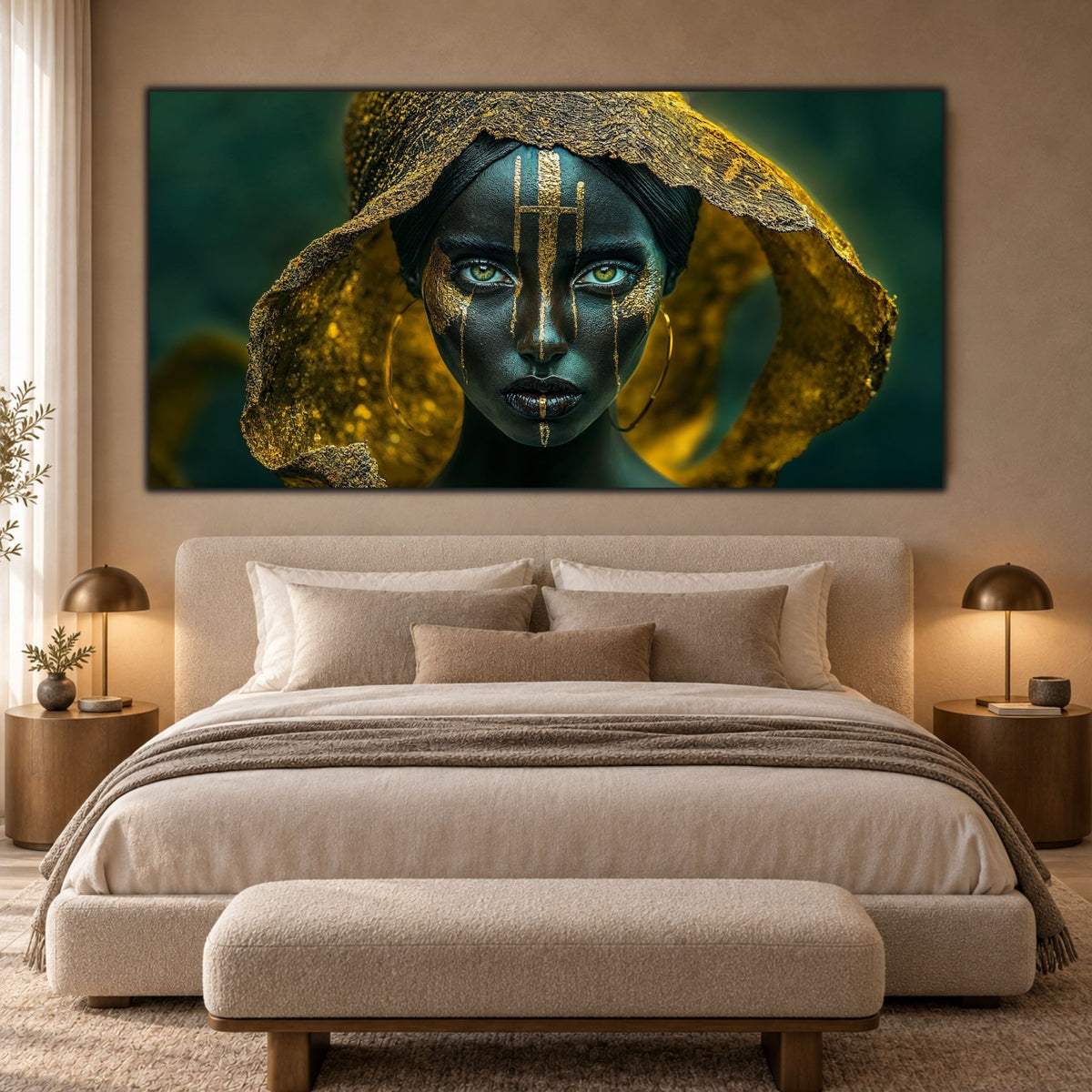 Tablou Dormitor Elegant – Gilded Axis