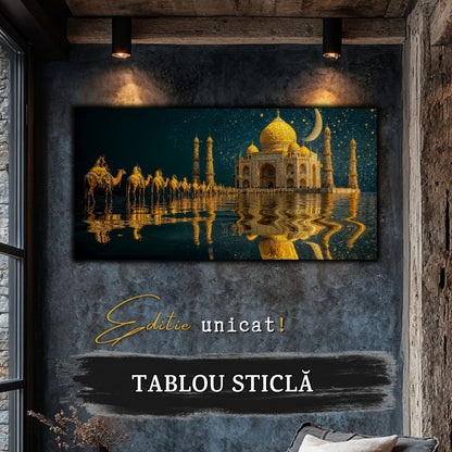 Echoes of Gold - Tablou Sticla  - Unicat - no15