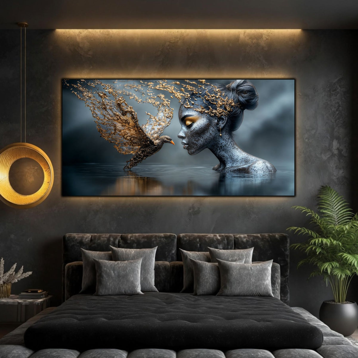 Tablou Modern Living Întâlnirea cu Pasărea de Aur