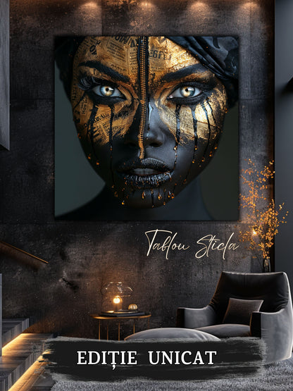 Tablou dormitor relaxant Dark Dream din sticla securizata 4mm - mockup detaliu 5
