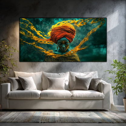 Tablou Portret Meditativ – Paza pulberii de rubin