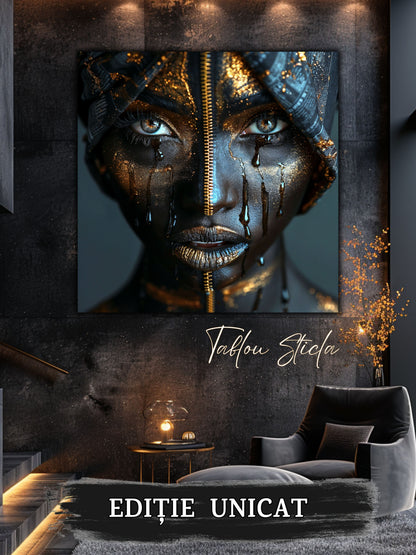 Tablou sufragerie modern Dark Look din sticla securizata 4mm - mockup detaliu 5
