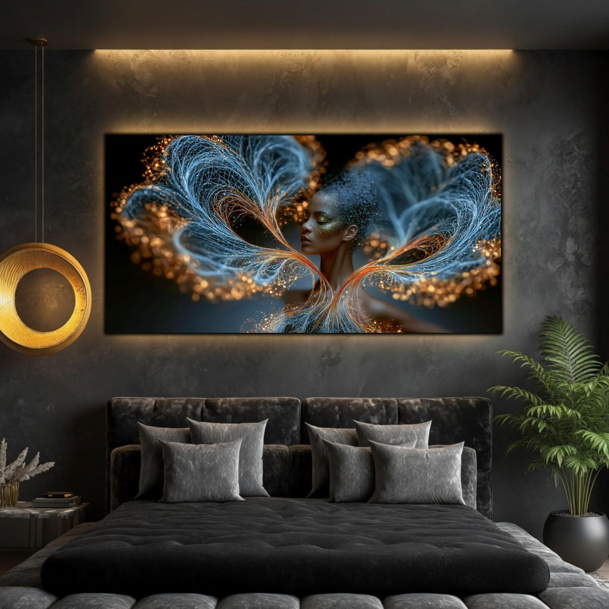 Tablou Abstract Living – Blooming Against Dark