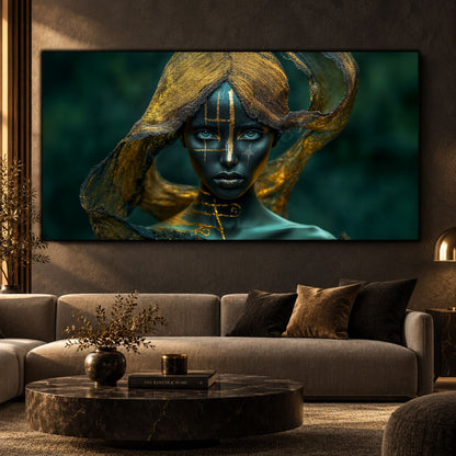 Tablou Dormitor Elegant – Emerald Oracle