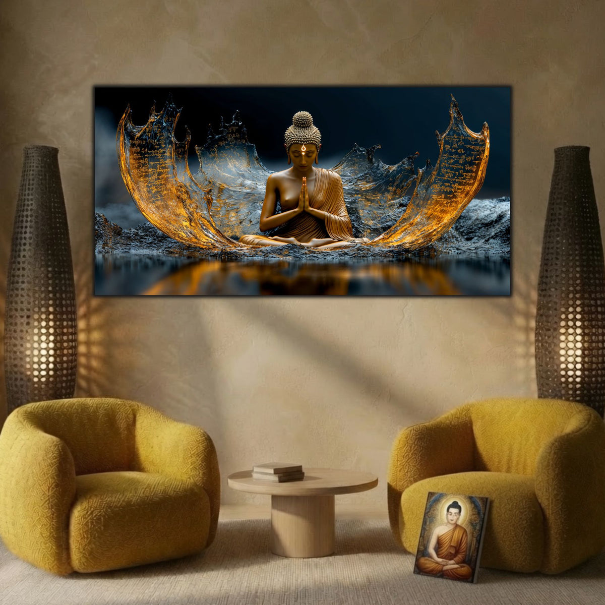 Tablou Living Elegant – Mantra dintre Aripi de Aur