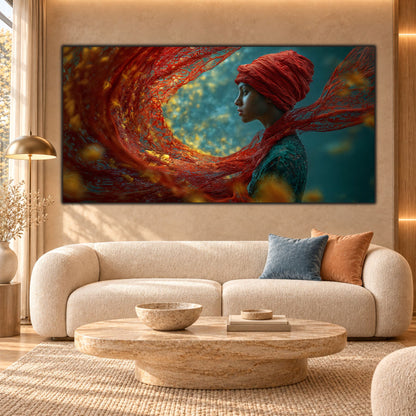 Tablou Dormitor Elegant – Crimson Threshold