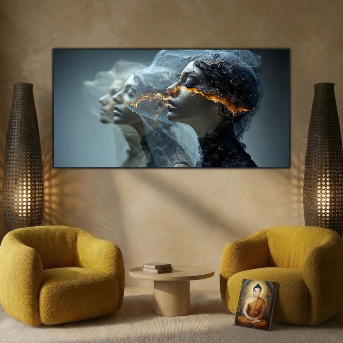 Tablou Living Modern – Vălurile arderii