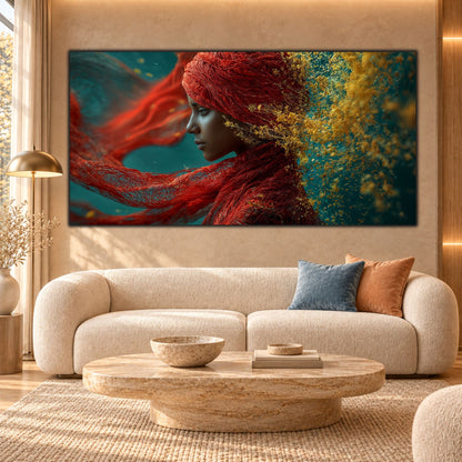 Tablou Dormitor Elegant – Crimson Unfolding