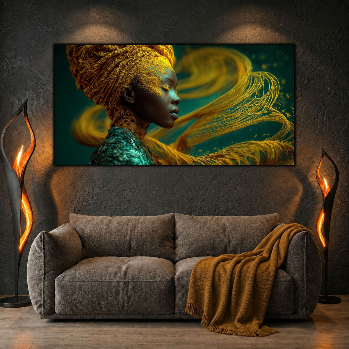 Tablou Dormitor Elegant – Gilded Breath
