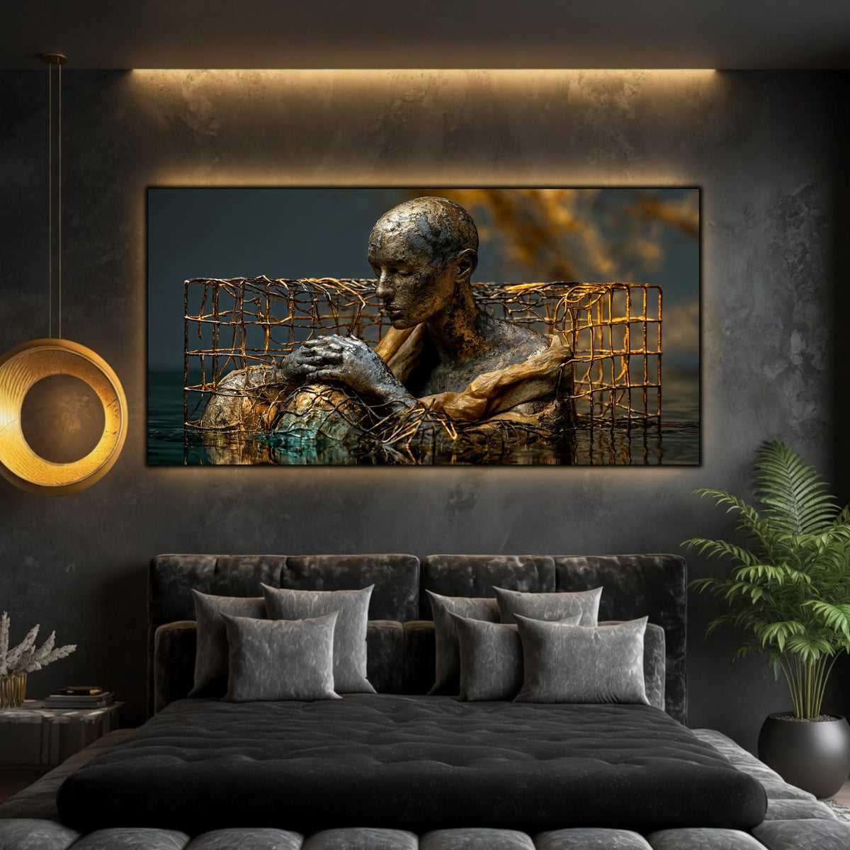 Tablou Modern Living – Paza cuștii de aur scufundate