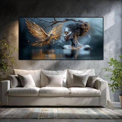 Tablou Modern Living Arborele cu Frunze de Lumină