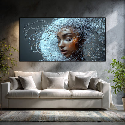Tablou Decorativ Living Ambră sub Gheață