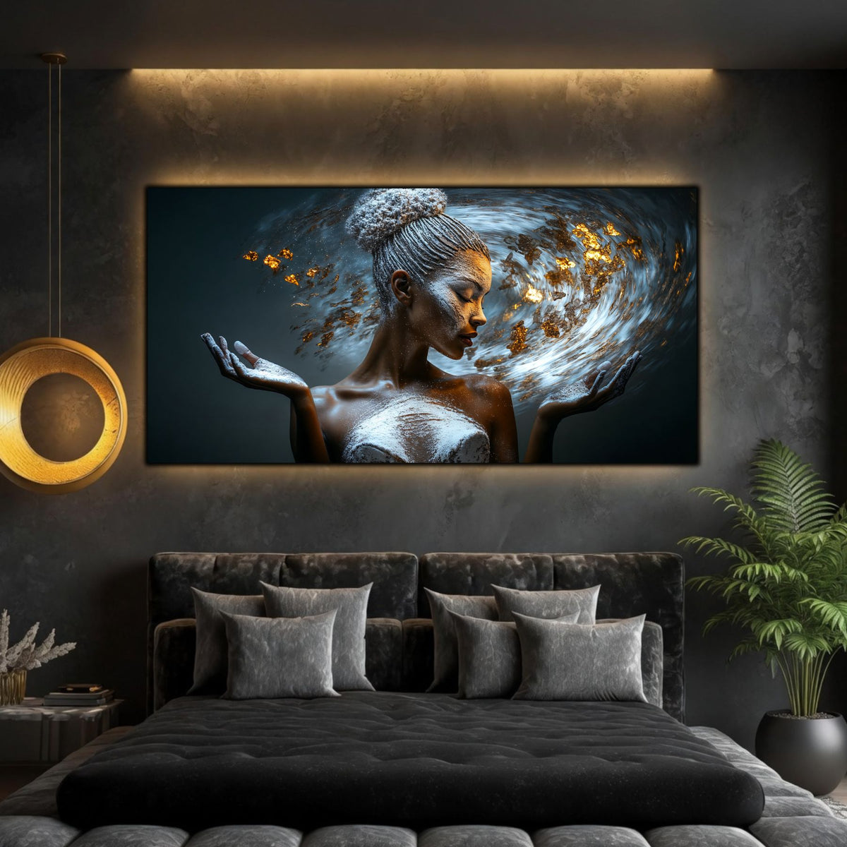 Tablou Decorativ Living Universul din Palme