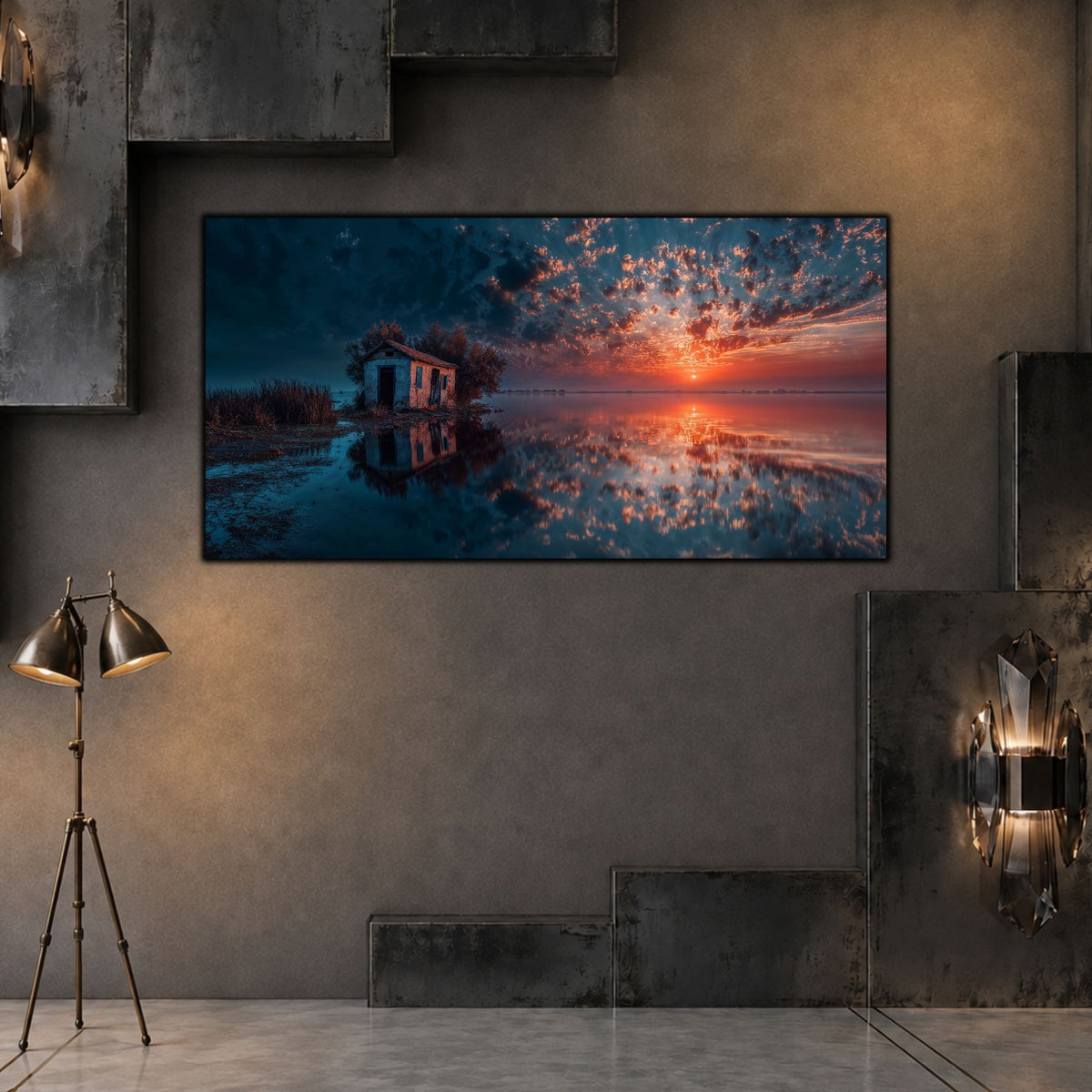 Tablou Living Sticlă – Shoreline Refuge