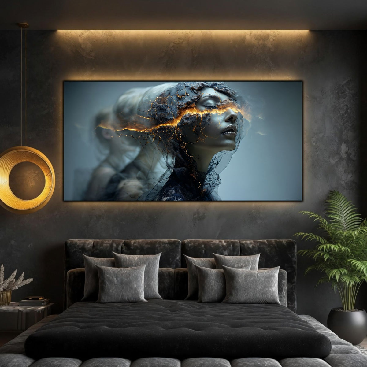 Tablou Living Modern – Sub pleoape, focul