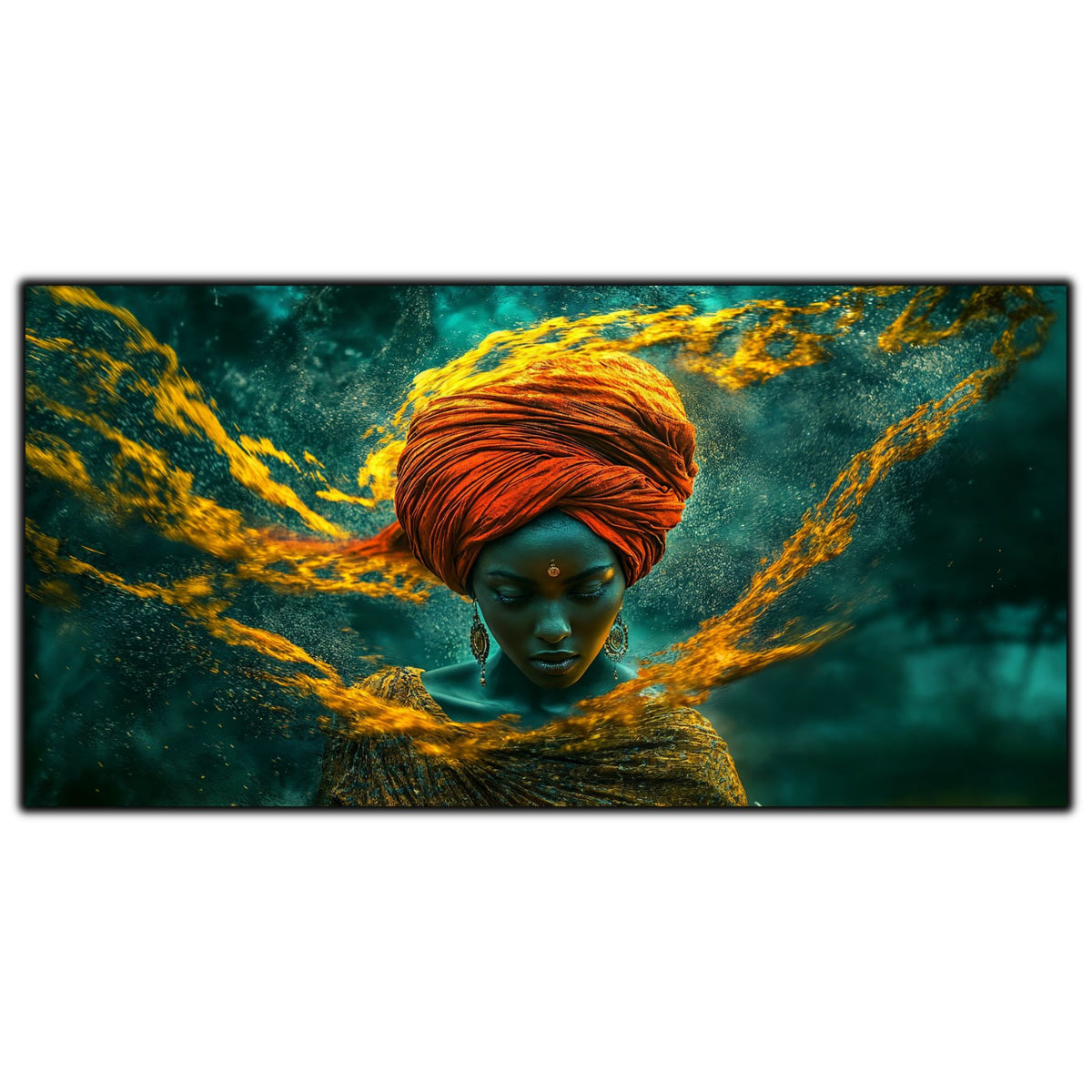 Tablou Portret Meditativ – Paza pulberii de rubin
