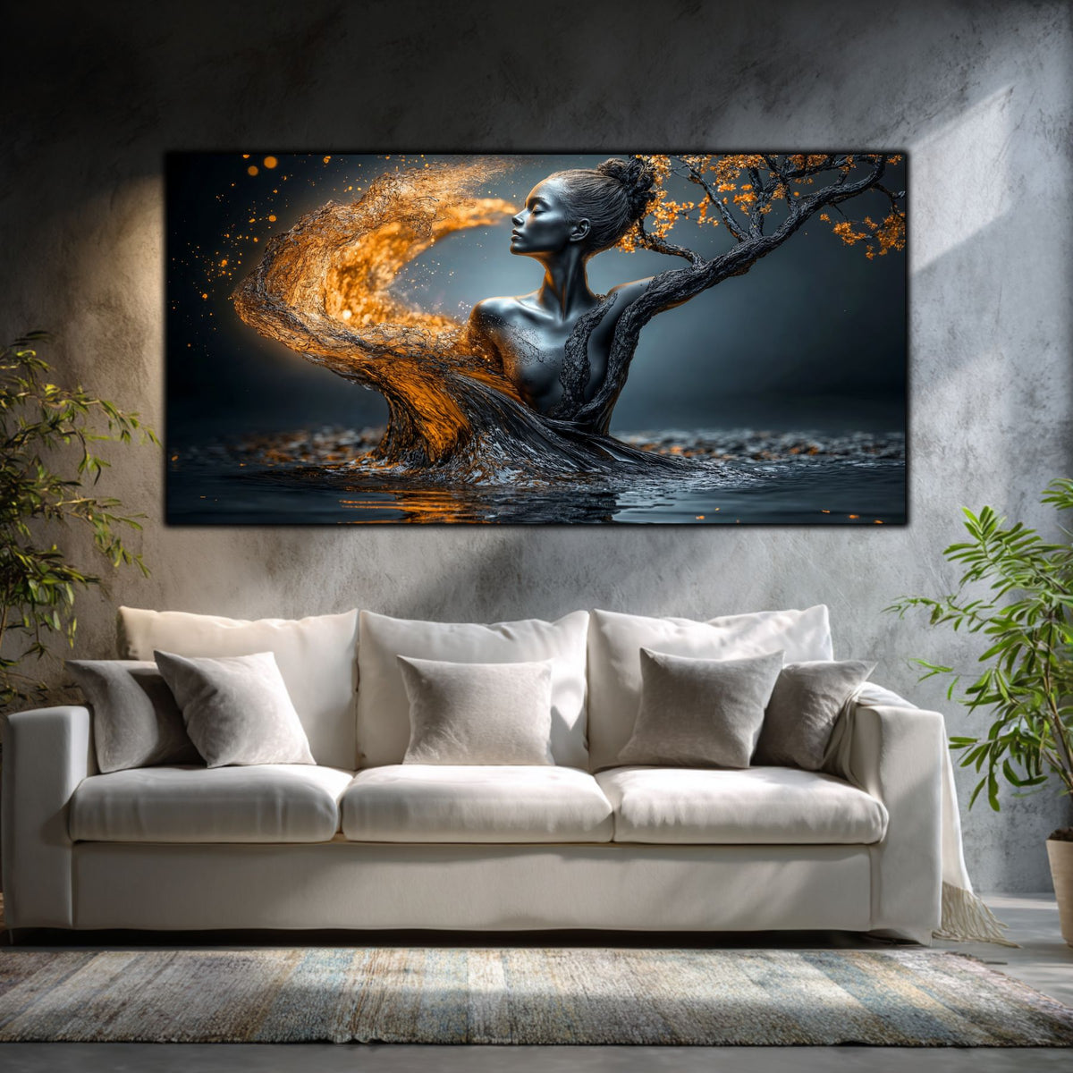 Tablou Modern Living Spirala Renașterii Aurii