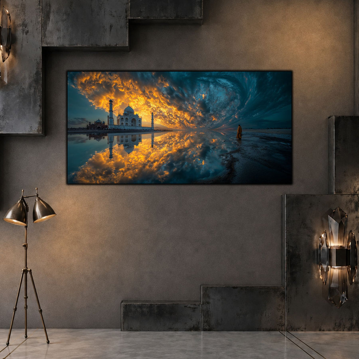Tablou Living Sticlă – City of Golden Branches